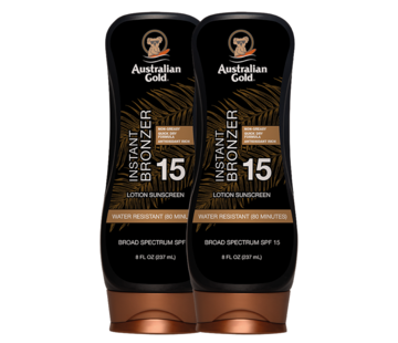 Australian Gold Saving Set: 2 X SPF 15 Lotion met Bronzer