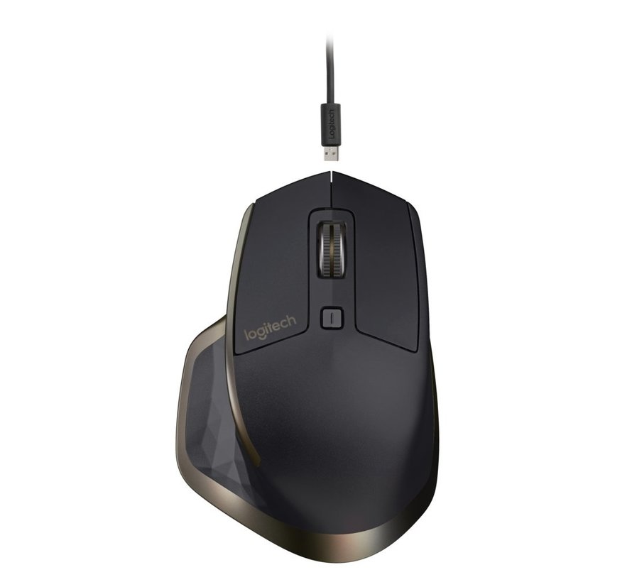MX Master | Draadloze Muis | Rechtshandig | RF + Bluetooth | 1600 DPI | Zwart/Brons