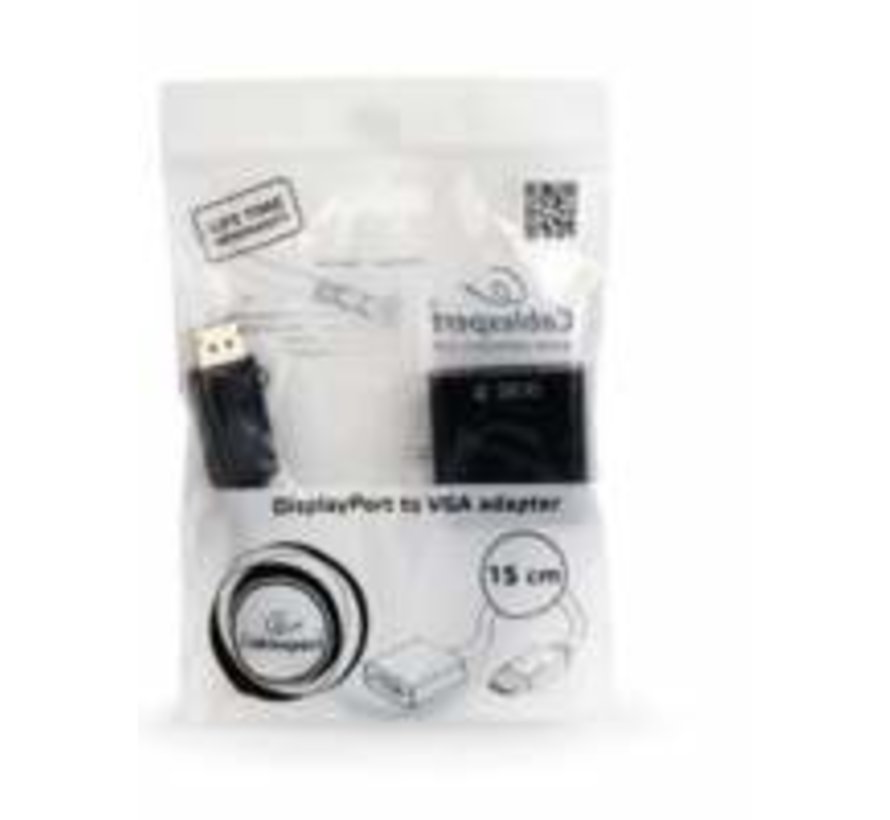 A-DPM-VGAF-02 | DisplayPort naar VGA Adapter | Zwart