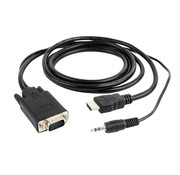 Gembird A-HDMI-VGA-03-6 video kabel adapter 1,8 m VGA, 3.5 mm Zwart