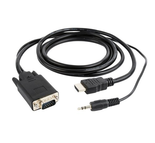 Gembird A-HDMI-VGA-03-6 video kabel adapter 1,8 m VGA, 3.5 mm Zwart