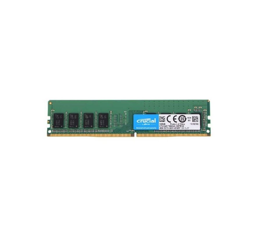| 1x4GB DDR4 | 2400MHz | DIMM | CL17 | Geheugenmodule | RAM
