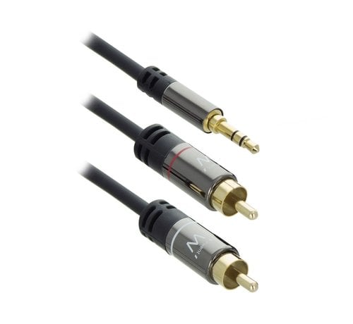 Ewent EW9237 audio kabel 1,5 m 3.5mm 2 x RCA Zwart