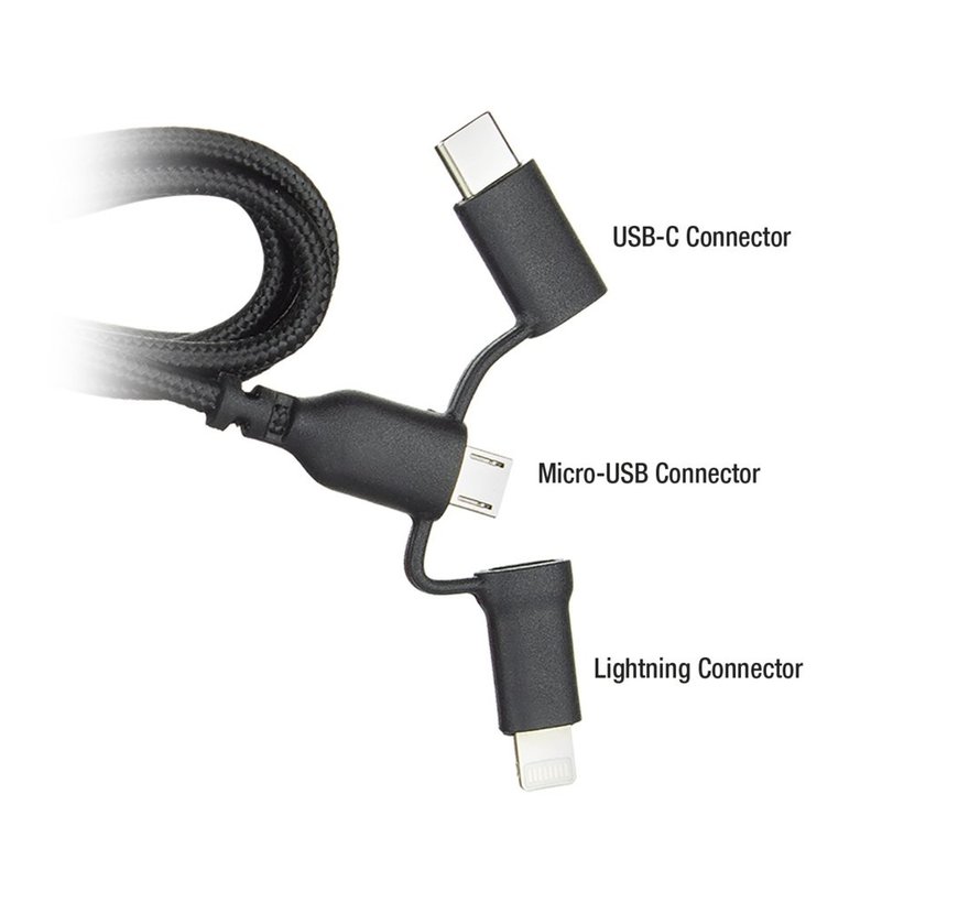EW1376 USB-kabel 1 m USB A Micro-USB A Zwart