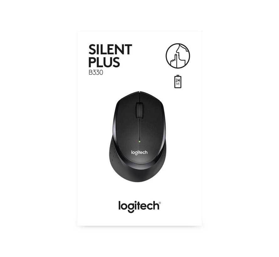 B330 Silent Plus | Draadloze Muis | Links- en Rechtshandig | RF | 1000 DPI | Zwart