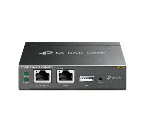 TP-Link Omada OC200 Cloud Controller | 2x 10/100 Mbps Ethernet | PoE Voeding | Zwart