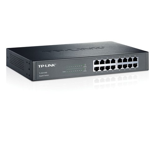 TP-Link TP-LINK TL-SG1016D | Unmanaged Gigabit Ethernet Switch | 16 Poorten | Zwart
