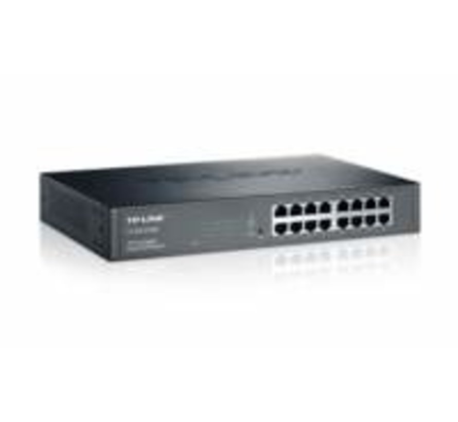 TP-LINK TL-SG1016DE | Managed L2 Gigabit Ethernet Switch | 16 Poorten | Zwart
