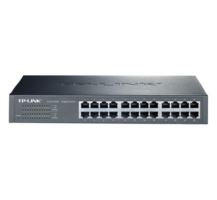 TP-LINK TL-SG1024D | Unmanaged Gigabit Ethernet Switch | 24 Poorten | Grijs