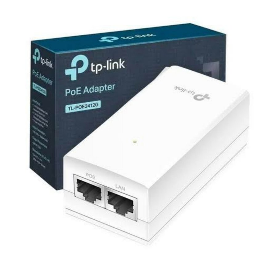 TP-LINK TL-POE2412G | PoE Adapter & Injector | 24V | 12W | Gigabit Ethernet