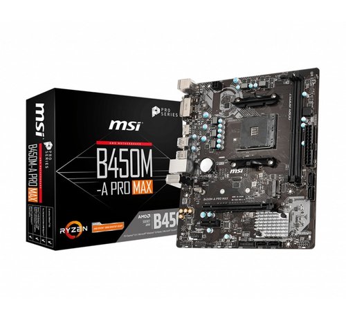 MSI B450M-A PRO MAX moederbord AMD B450 Socket AM4 micro ATX