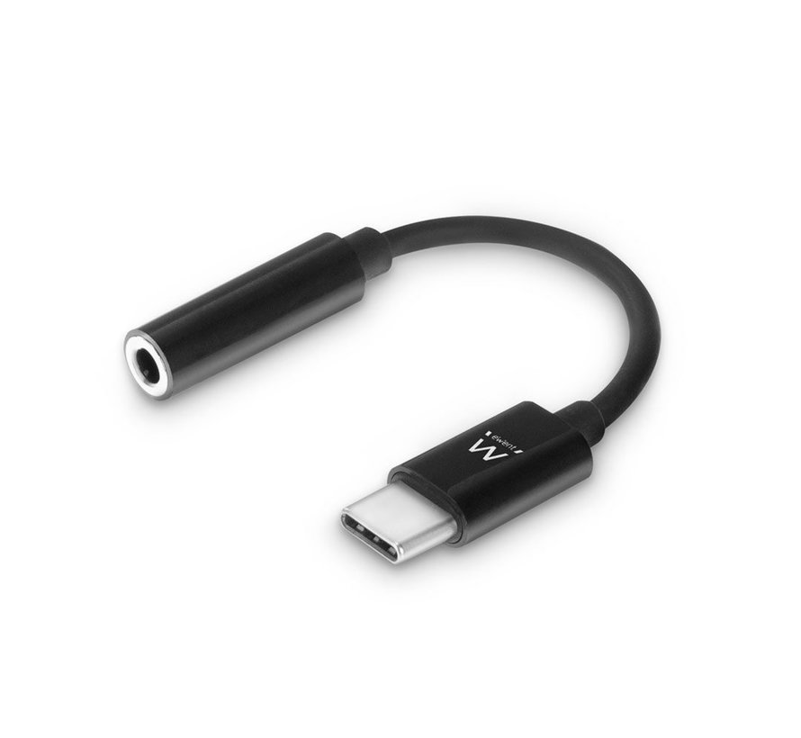 EW9655 tussenstuk voor kabels 3.5mm USB Type-C Zwart