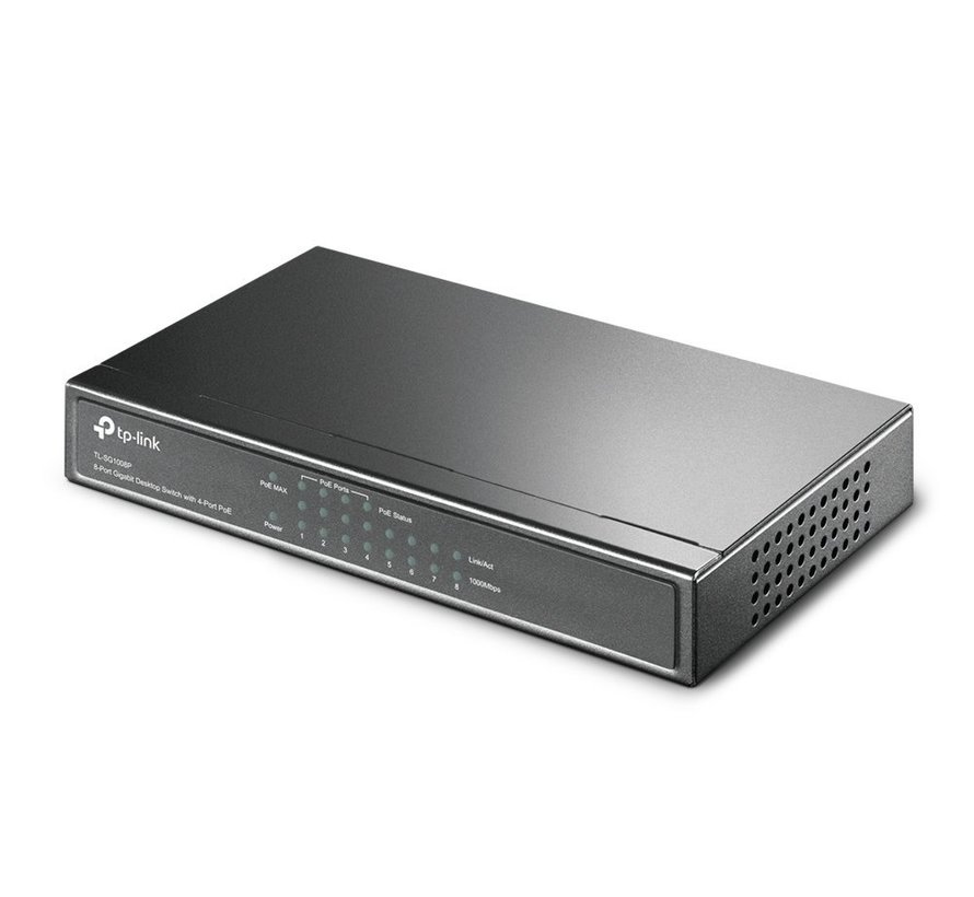TP-LINK TL-SG1008P Gigabit Ethernet (10/100/1000) Power over Ethernet (PoE) Grijs