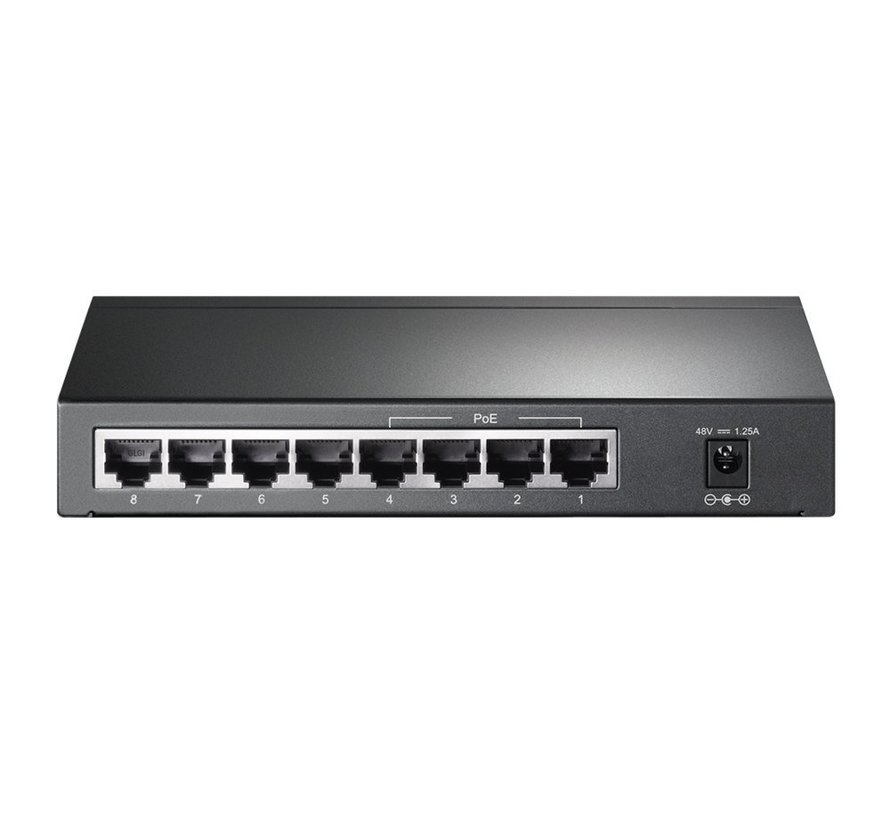 TP-LINK TL-SG1008P Gigabit Ethernet (10/100/1000) Power over Ethernet (PoE) Grijs