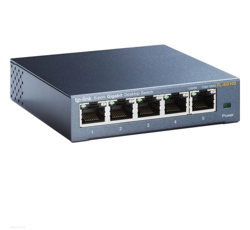 TP-Link TL-SG105 | Unmanaged Switch | 5 Poorten | Gigabit Ethernet (10/100/1000 Mbps) | Zwart