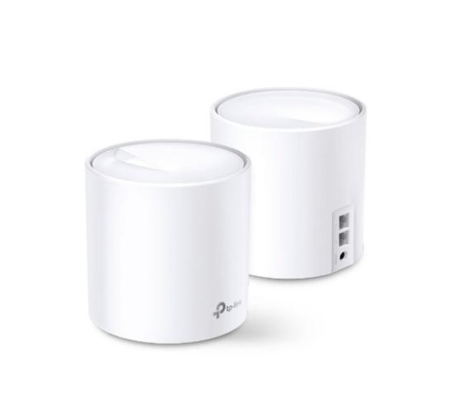 Deco X20 (2-pack) | Dual-band WiFi 6 Mesh Router | Gigabit Ethernet | AX1800