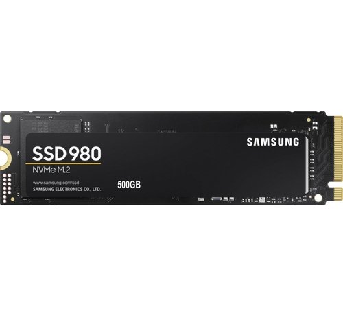 Samsung 980 | 500GB NVMe SSD | M.2 Gen3 | 3.100MB/s Lezen | 2.600MB/s Schrijven