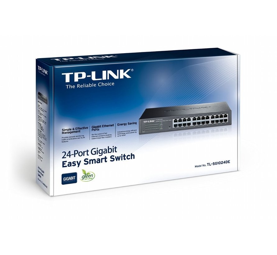 TP-LINK TL-SG1024DE Managed L2 Gigabit Ethernet (10/100/1000) Zwart