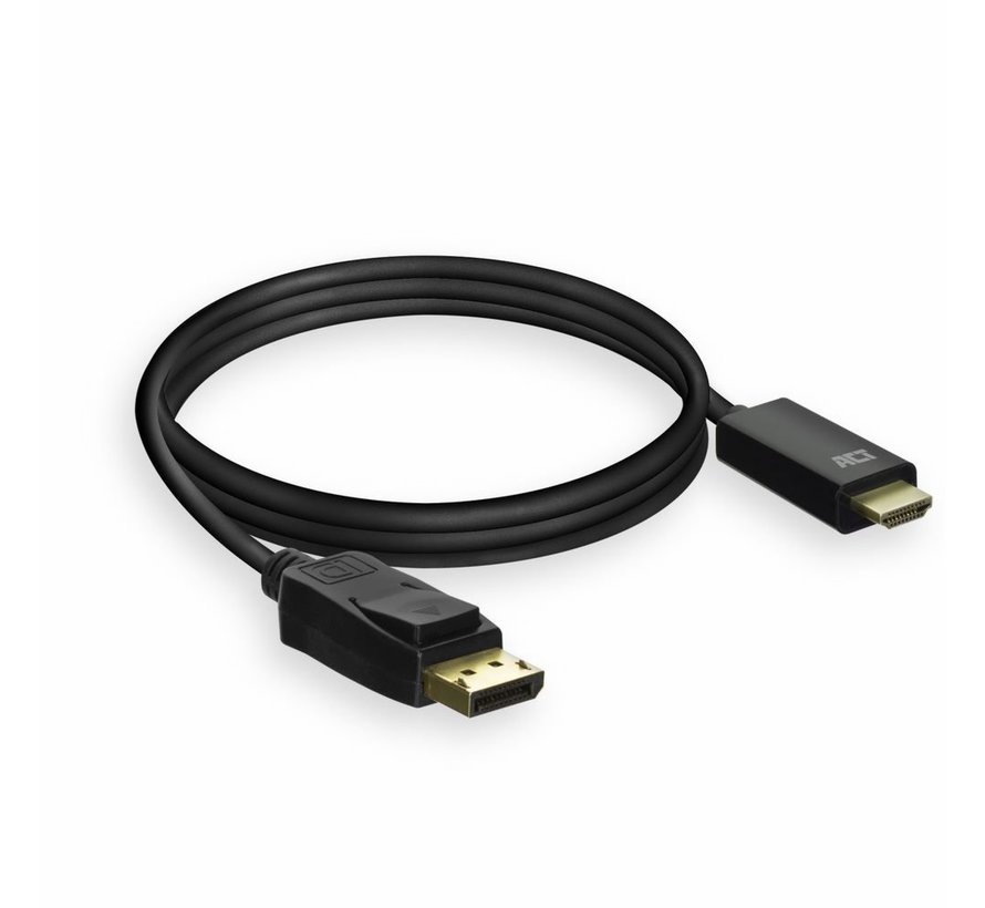 AC7550 video kabel adapter 1,8 m DisplayPort HDMI Type A (Standaard) Zwart