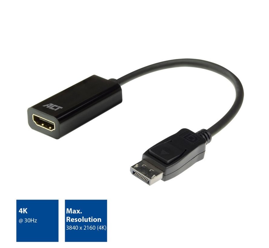 AC7555 DisplayPort naar HDMI Adapter | Female | 4K | Zip Bag