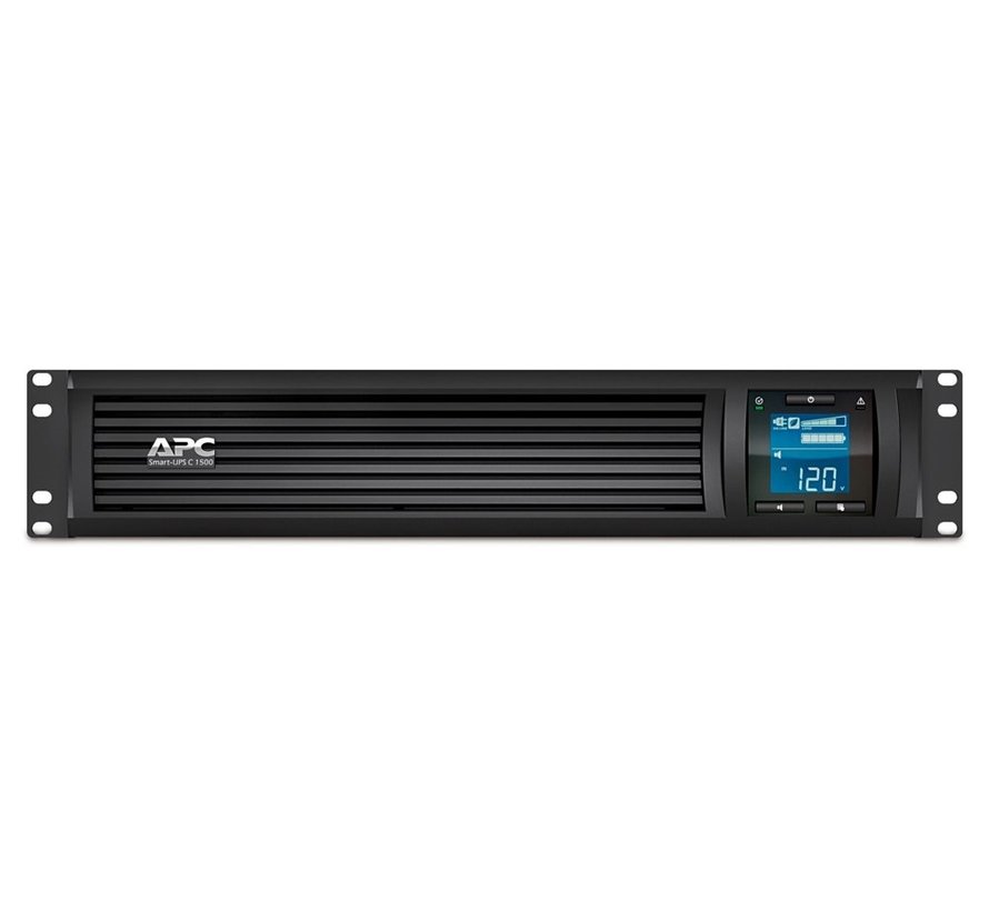 Smart-UPS C SMC1500I-2UC | 1500 VA / 900 W | 2U Rackmount | 4x IEC C13 Stopcontacten | Zuivere Sinusgolf | AVR Spanningsregeling | LCD-scherm | Sm