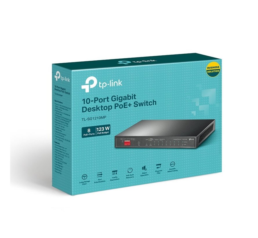 TL-SG1210MP | 10-Poorts Gigabit Desktop Switch | 8x PoE+ | Unmanaged