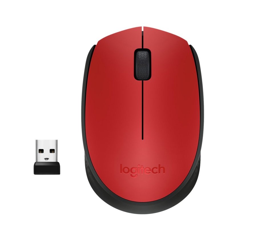 M171 | Ambidextrous Draadloze Muis | RF-Draadloos | 1000 DPI | Rood/Zwart