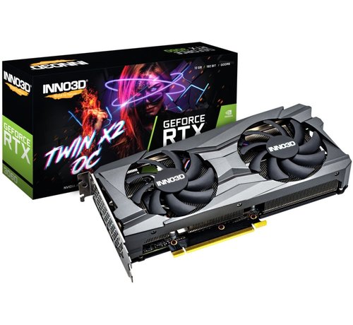 Inno3D GeForce RTX 3060 TWIN X2 OC LHR | 12GB GDDR6 VRAM | Videokaart | GPU | Nvidia