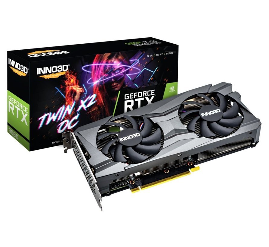 GeForce RTX 3060 TWIN X2 OC LHR | 12GB GDDR6 VRAM | Videokaart | GPU | Nvidia