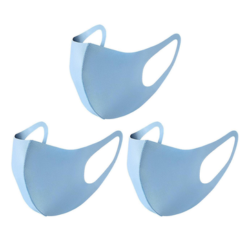 Pcman 3x mondkapjes wasbaar blauw