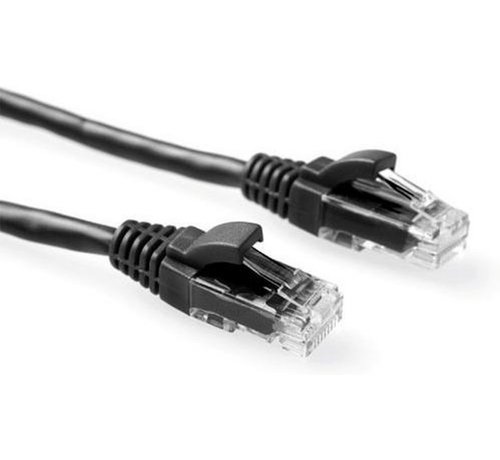 ACT Zwarte 1,5 meter UTP CAT6 patchkabel met RJ45 connectoren