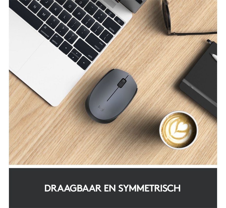 M170 | Draadloze Muis | Links- en Rechtshandig | RF | 1000 DPI | Grijs
