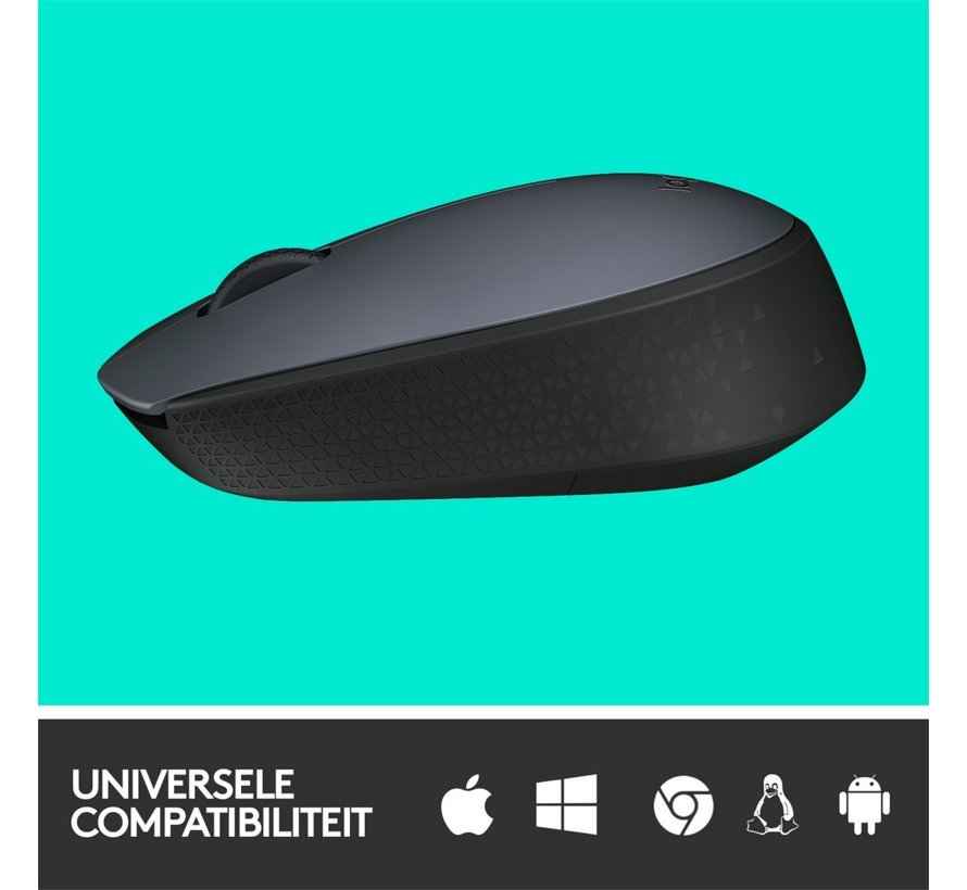 M170 | Draadloze Muis | Links- en Rechtshandig | RF | 1000 DPI | Grijs