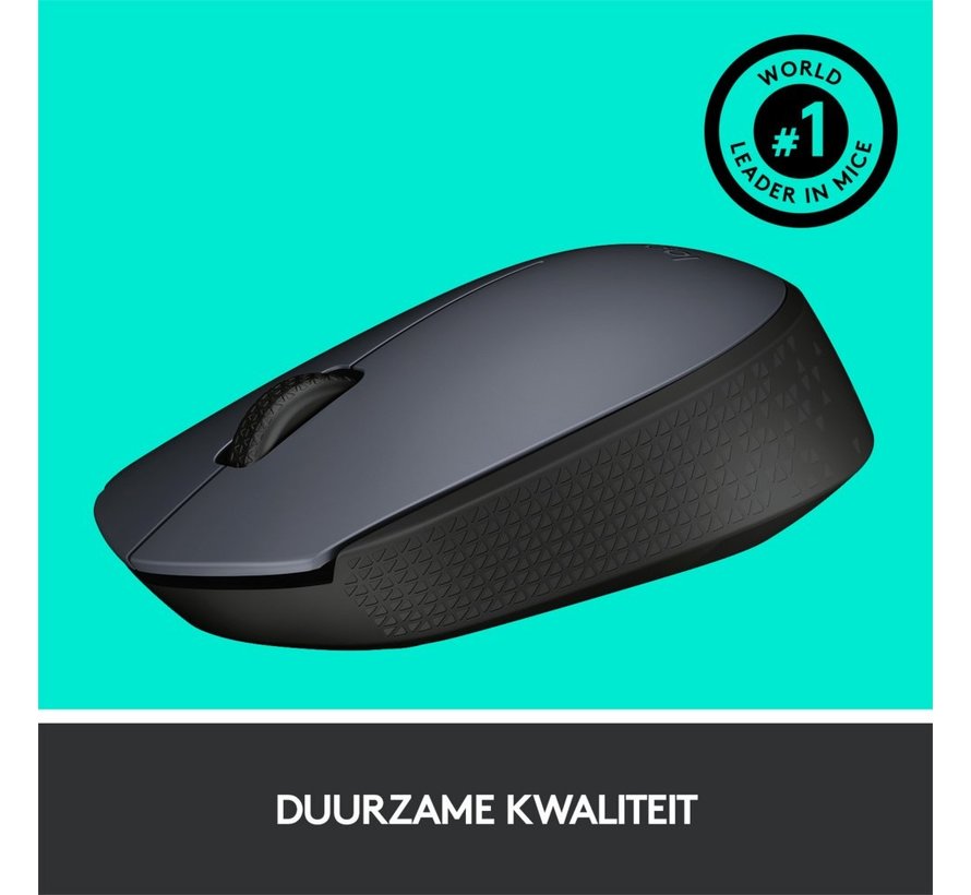 M170 | Draadloze Muis | Links- en Rechtshandig | RF | 1000 DPI | Grijs