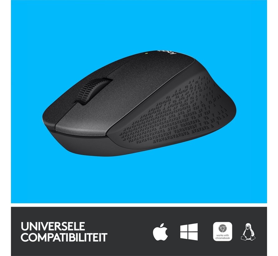 M330 Silent Plus | Draadloze Muis | Rechtshandig | RF | 1000 DPI | Zwart