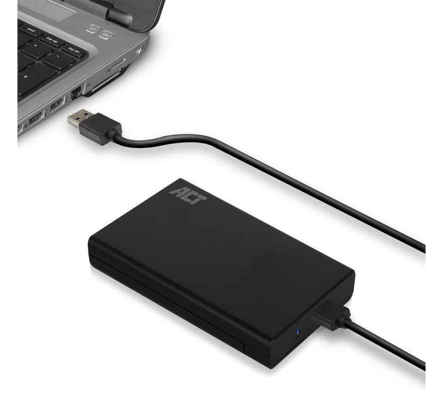AC1215 behuizing voor opslagstations HDD-/SSD-behuizing Zwart 2.5"