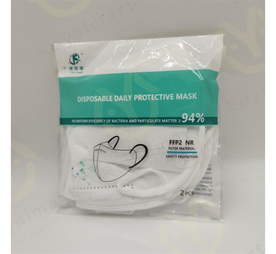 6x FFP2 mondmasker wit