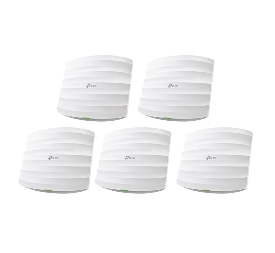 Omada EAP245 Access Point (5 Pack) | Wifi 5 | Power over Ethernet (PoE) | 1750 Mbit/s | Inclusief Plafond- en Muurmontagebeugel
