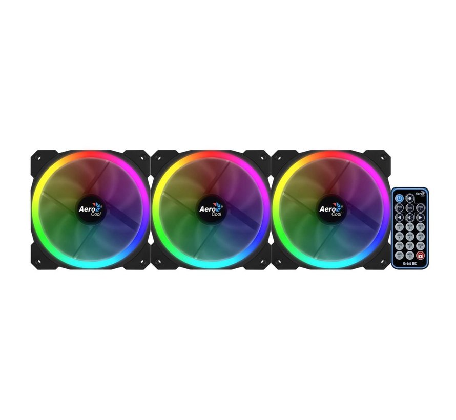 Orbit RC ARGB 3 Pack | 120mm Case Fans met Remote Control