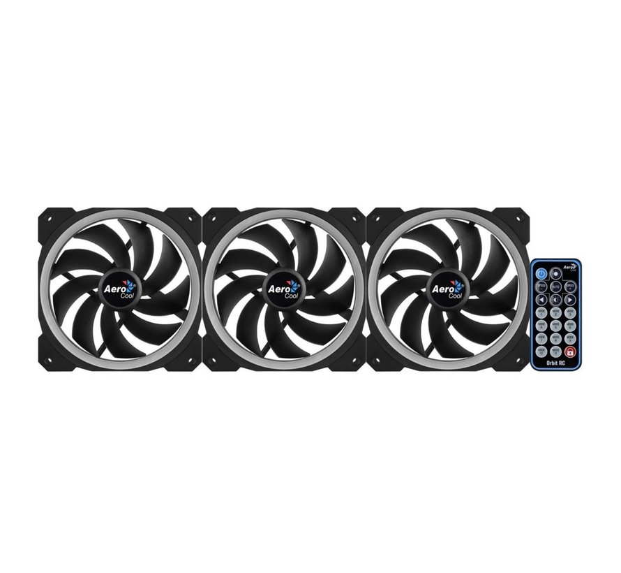 Orbit RC ARGB 3 Pack | 120mm Case Fans met Remote Control