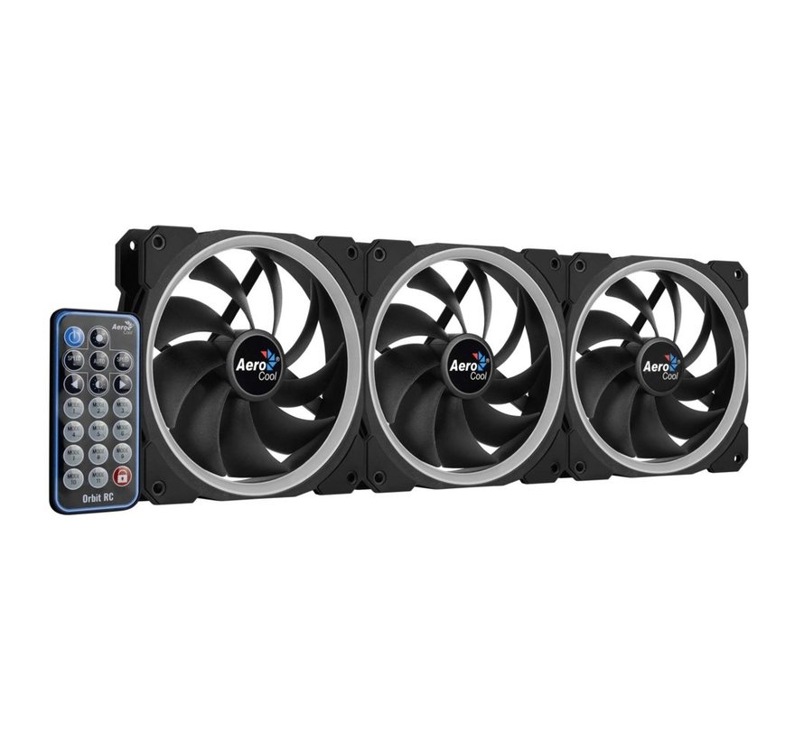 Orbit RC ARGB 3 Pack | 120mm Case Fans met Remote Control