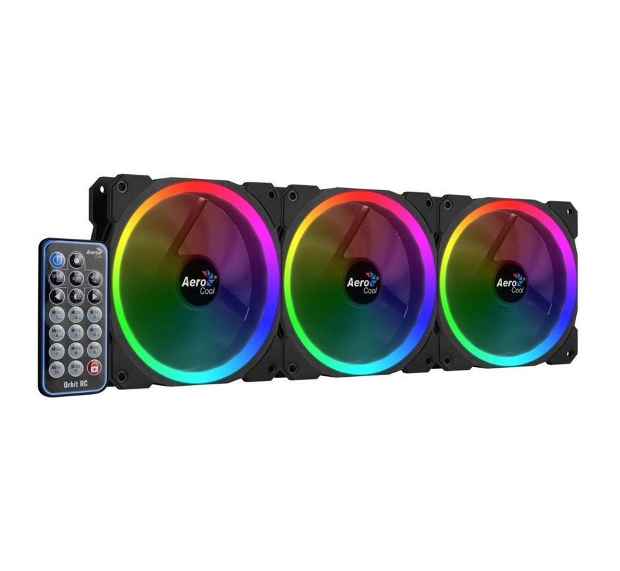 Orbit RC ARGB 3 Pack | 120mm Case Fans met Remote Control