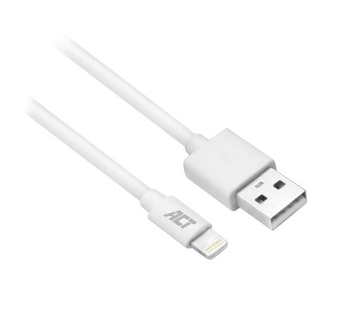 ACT AC3092 Lightning-kabel iOS 1 m Wit