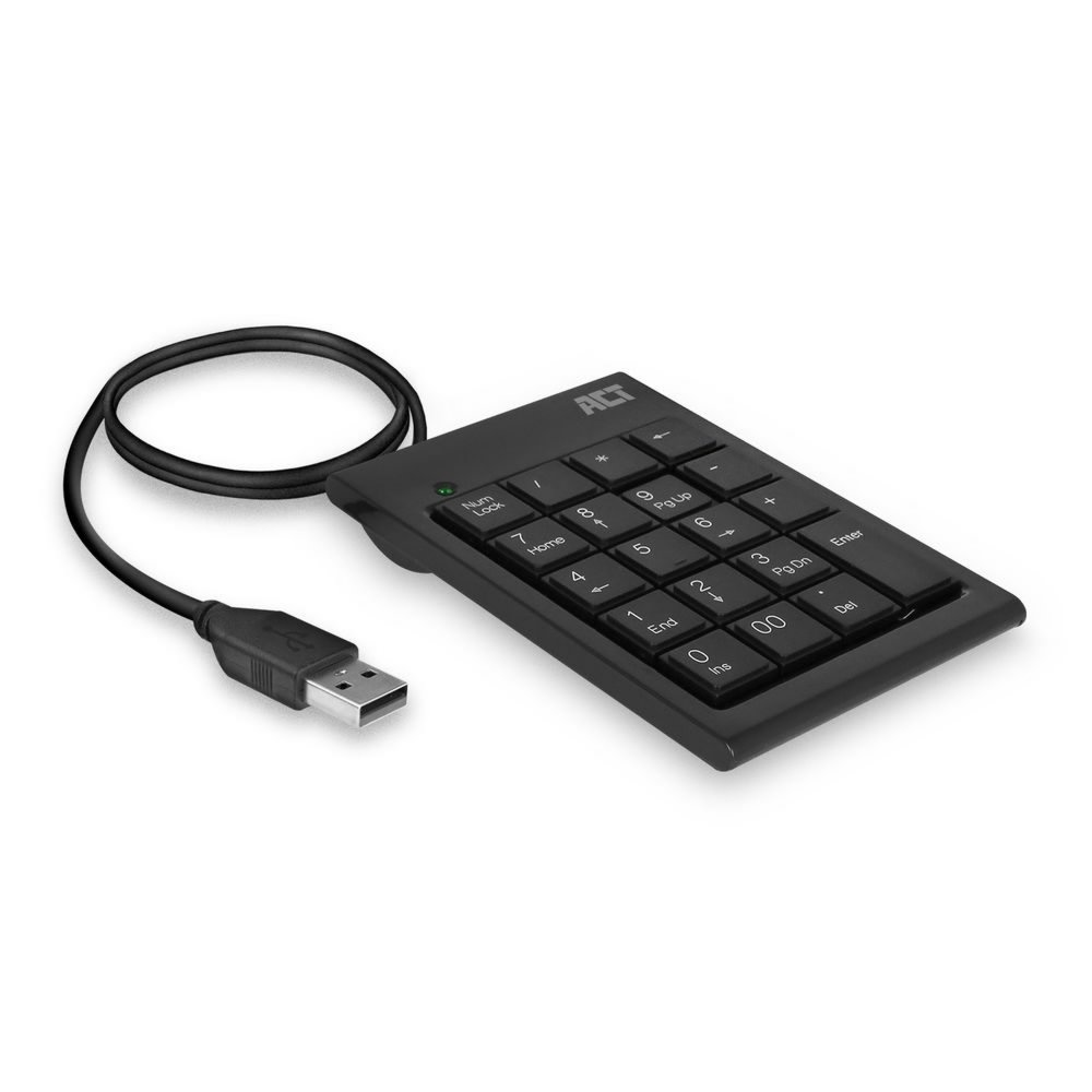 Bewust Arbitrage Jong ACT AC5480 numeriek toetsenbord Universeel USB Zwart - Pcman