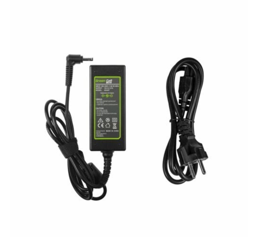Green Cell AD40P | Asus Notebook Lader | 45 Watt | 1.2 Meter