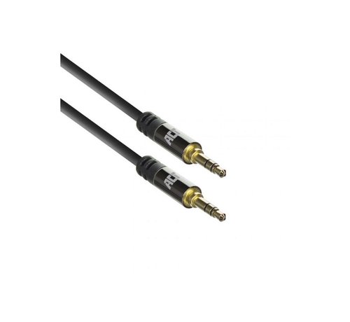 ACT AC3610 | 3.5mm Audiokabel | 1,5 Meter | Stereo Jack naar Jack | Zwart