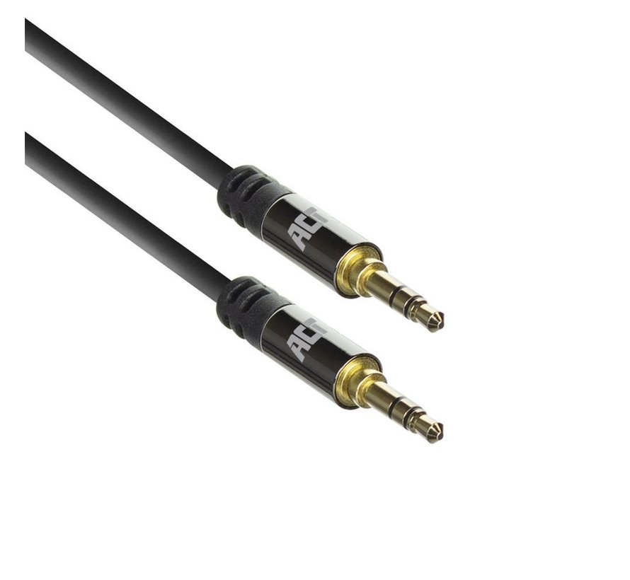 AC3610 | 3.5mm Audiokabel | 1,5 Meter | Stereo Jack naar Jack | Zwart