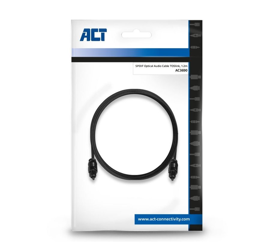 AC3690 audio kabel 1,2 m TOSLINK Zwart