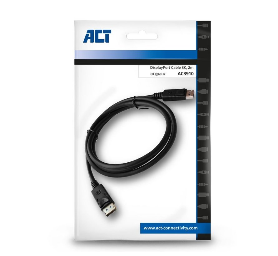AC3910 | DisplayPort 1.4 Kabel | 2,0m | Zwart