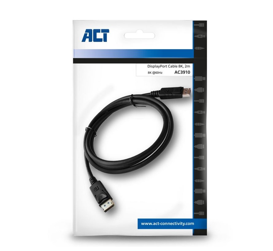 AC3910 DisplayPort kabel 2 m Zwart